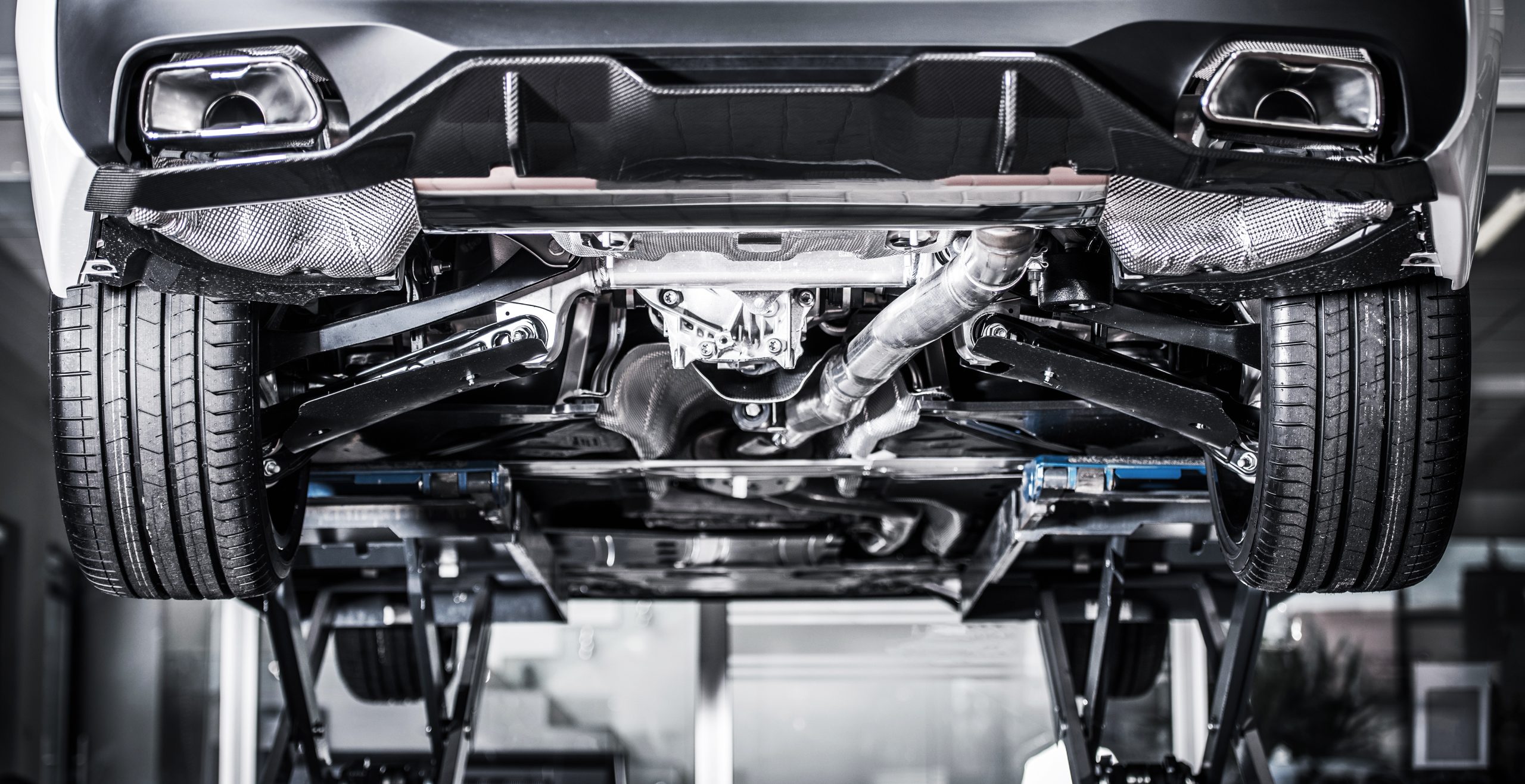 Car on a Vehicle Lift